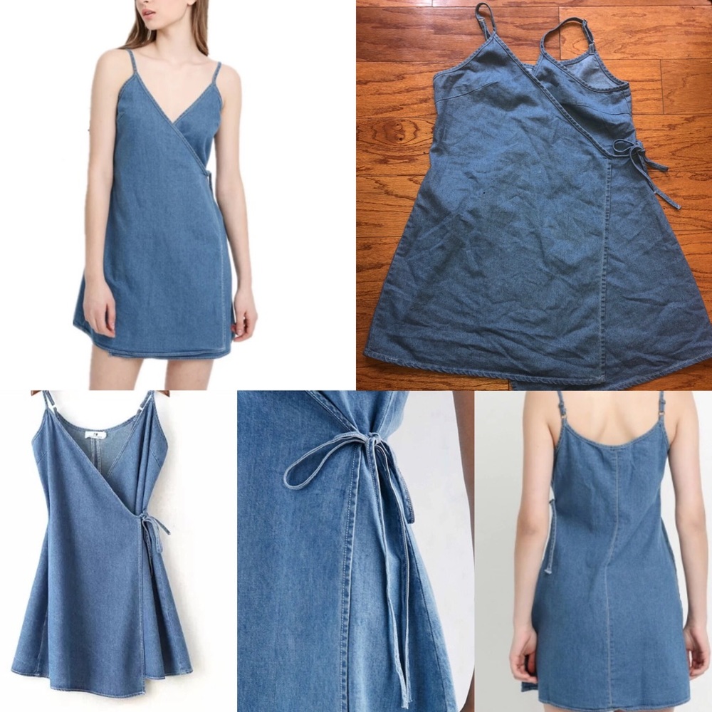 COPY - denim jean wrap dress XXL 2X stretchy plus…